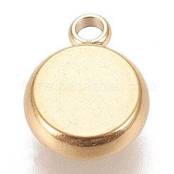 Ion Plating(IP) 304 Stainless Steel Pendant Cabochon Settings&nbsp;STAS-K202-03B-G