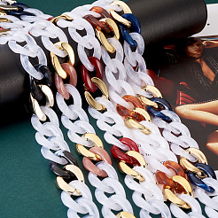Transparent Acrylic Handmade Curb Chain&nbsp;AJEW-TA0001-10