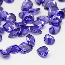 Cubic Zirconia Pointed Back Cabochons&nbsp;ZIRC-M006-8x6mm