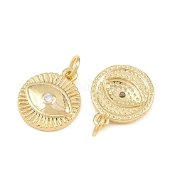 Brass Micro Pave Cubic Zirconia Pendants&nbsp;CU-CBAB719-05G-B