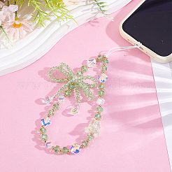 1Pc Alloy & Glass Mobile Straps&nbsp;MOBA-ME0001-01B