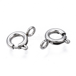 変色しにくい304ステンレススチール製スプリングリング留め具  リング  ステンレス鋼色  9.5x7.5x1.5mm  穴：1.6mm&nbsp;X-STAS-S117-016B