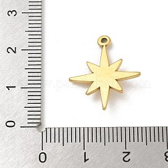 304ステンレススチールラインストーンペンダント  ゴールドカラー  スター  20.5x17.5x3.5mm  穴：1.2mm&nbsp;STAS-I322-33G-01