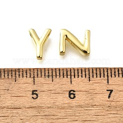 真鍮製チャーム26個  カドミウムフリー＆ニッケルフリー＆鉛フリー  a～zの文字  18KGP本金メッキ  8~9x4.5~10x2.5~3mm  穴：1.2mm&nbsp;KK-R218-13G