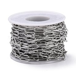Tarnish Resistant 304 Stainless Steel Paperclip Chains&nbsp;CHS-D033-06P-01