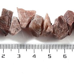 Raw Rough Natural Strawberry Quartz Beads Strands&nbsp;G-P528-A17-01