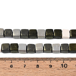 手作り樹脂粘土ビーズ連売り  パールカラーの  キューブ  ダークオリーブグリーン  6~7x5.5~6.5x5.5~6.5mm  穴：1.4~1.8mm  約62個/連  15.94~16.14インチ（40.5~41cm）&nbsp;CLAY-N013-25A-01