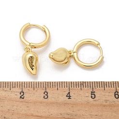 Brass Cubic Zirconia Hoop Earrings&nbsp;EJEW-Q015-01G-F