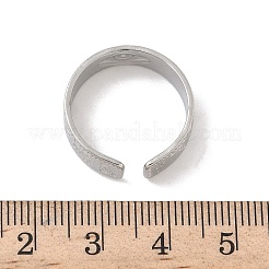 304ステンレススチールオープンカフリング  ステンレス鋼色  5.5mm  調整可能&nbsp;RJEW-A079-01G-P