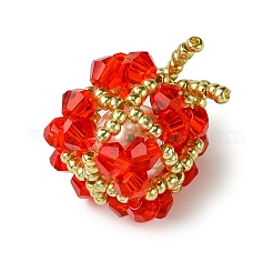 3Pcs 3 Colors Christmas Seed Beads Beaded Charms&nbsp;PALLOY-MZ00299