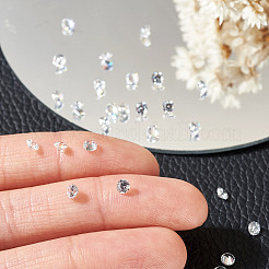 ダイヤモンドシェイプグレードAAAキュービックジルコニアカボション100個  多面カット  透明  3mm&nbsp;ZIRC-TADJ0001-01A