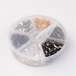 1 Box 1380PCS 6 Colors Iron Folding Crimp Ends&nbsp;IFIN-X0017-B