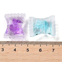 透明なアクリルビーズ  二層ビーズ  キャンディ  21.5x17x9.5mm  穴：3.5mm  326個/ 500g&nbsp;OACR-H112-06A