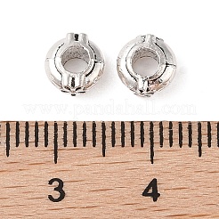 チベット風合金ビーズ  カドミウムフリー＆鉛フリー  フラットラウンド  アンティークシルバー  6.5x3.4mm  穴：2.7mm  約4545個/1000g&nbsp;FIND-C060-016AS