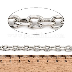 アルミアズキチェーン  溶接されていない  スプールで  プラチナ  9.5x7x2mm&nbsp;AW-CBA9E83-01P