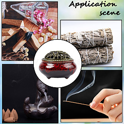 2Pcs 2 Colors Ceramic Incense Burners Holder&nbsp;DJEW-GF0001-78