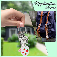 DIY Blank Double-sided Heat Transfer Aluminium Pendant Keychain Making Kits&nbsp;DIY-SP0005-26E