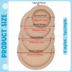 MDF Round Clay Photo Frames&nbsp;AJEW-WH0709-269