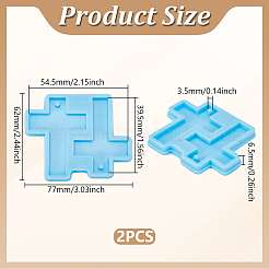 2Pcs DIY Silicone Pendant Molds&nbsp;SIMO-UN0001-02