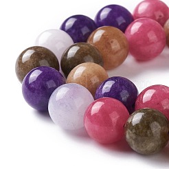 Natural White Jade Imitation Tourmaline Beads Strands&nbsp;G-I299-F13-10mm
