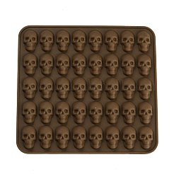 ハロウィーンの頭蓋骨 DIY シリコン像 フォンダン モールド  肖像彫刻樹脂鋳造鋳型  チョコレート用  キャンディ  UVレジン  エポキシ樹脂工芸品作り  160x170x10mm  内径：27x16.5mm&nbsp;SIMO-D003-07B