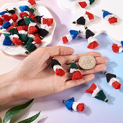 30Pcs 3 Styles Polycotton(Polyester Cotton) Tassel Pendant Decorations&nbsp;FIND-TA0009-07