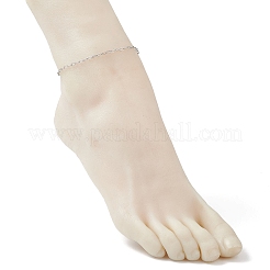2.5MM 304 Stainless Steel Paperclip Chain Anklets&nbsp;AJEW-AN00750