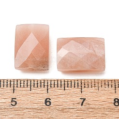 天然サンストーンビーズ  長方形  多面カット  14~14.5x10~10.5x5.5~6mm  穴：1.2~1.4mm&nbsp;GG-C001-01E