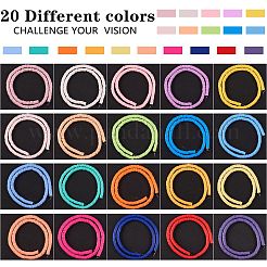 Flat Round Handmade Polymer Clay Beads&nbsp;CLAY-SZ0001-70