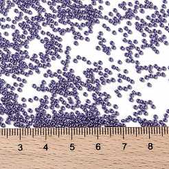 MIYUKIラウンドロカイユビーズ  日本製シードビーズ  （rr434)不透明なナスのツヤ  15/0  1.5mm  穴：0.7mm  約250000個/ポンド&nbsp;SEED-G009-RR0434