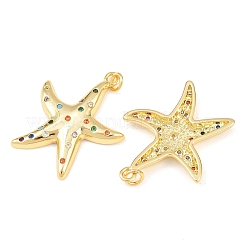 Brass Micro Pave Cubic Zirconia Pendants&nbsp;KK-C162-057G-02