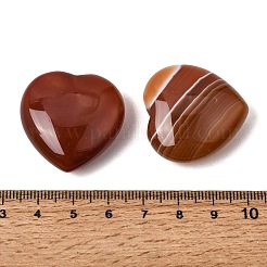 天然カーネリアンヒーリングストーン  ハートの愛の石  レイキイーランシング用のポケットパームストーン  30x30x14mm  穴：1.5mm&nbsp;G-G020-01I-01