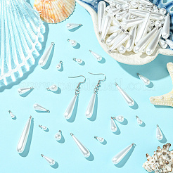 96Pcs 6 Styles ABS Plastic Imitation Pearl Pendants&nbsp;KY-SC0002-33P