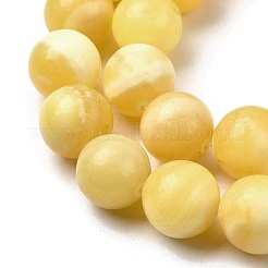 Natural Yellow Jade Beadd Strands&nbsp;G-A274-A01-14mm