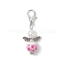 Angel Printed Porcelain Ceramic Pendant Decorations&nbsp;HJEW-JM04347