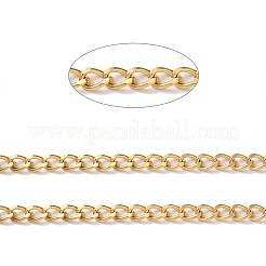 Ion Plating(IP) 304 Stainless Steel Faceted Curb Chains&nbsp;CHS-G027-02G