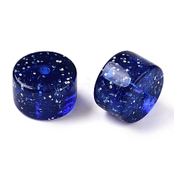 不透明なアクリルスペーサービーズ  コラム  ダークブルー  8x12mm  穴：2.5mm&nbsp;OACR-ZX006-15H