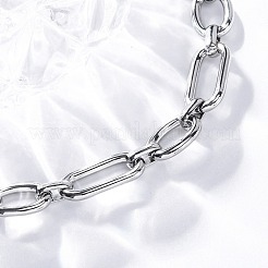 304 Stainless Steel Oval Link Chain Bracelets for Men Women&nbsp;BJEW-G725-11P
