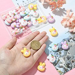 25Pcs 5 Colors Opque Resin Animal Pendants&nbsp;RESI-CJ0003-76