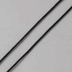 チンロン糸50m  中国語結びコード  編まれたブレスレットのネックレスの作成のため  ブラック  0.8mm  約54.68ヤード（50m）/ロール&nbsp;OCOR-WH0045-14G
