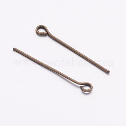 アイアン製9ピン  カドミウムフリー＆ニッケルフリー＆鉛フリー  アンティークブロンズ  24x0.7mm  穴：2mm  約11600個/1000g&nbsp;EPAB2.4cm-NF