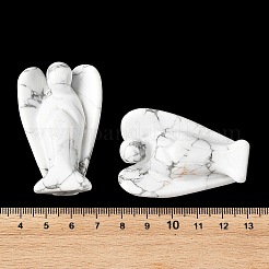 合成ハウライトで彫刻された天使の置物  自宅オフィスのデスクトップの風水の装飾品  18.5~20x29~35x49~51mm&nbsp;GG-CBA9C2C-A35