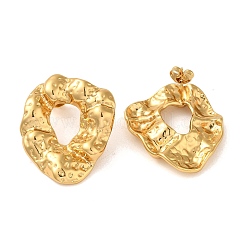Hammered Twist Ring 304 Stainless Steel Stud Earrings for Women&nbsp;EJEW-U003-09G