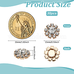 30Pcs Alloy Crystal Rhinestone Cabochons&nbsp;FIND-FG0004-69KCG