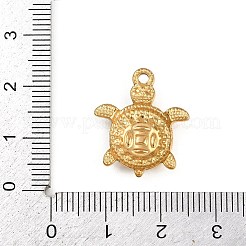 海洋動物 304 ステンレススチールペンダント  カメのチャーム  ゴールドカラー  21x17.5x3mm  穴：1.7mm&nbsp;LS-STAS-K287-07D-G