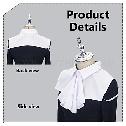 ポリエステル製のシャツ用つけ襟  服飾材料  ホワイト  235x760x1mm&nbsp;AJEW-WH0609-822
