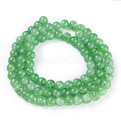 Spray Painted Glass Beads Strands&nbsp;GLAA-A038-D-45