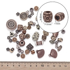 混合アンティーク調のアクリルビーズ  混合図形  ミックスカラー  9~25x7~31x6~15mm  穴：1~5mm&nbsp;MACR-YW0001-37