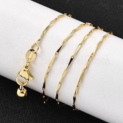 Brass Bar Link Chain Adjustable Slider Necklaces&nbsp;NJEW-M108-10G