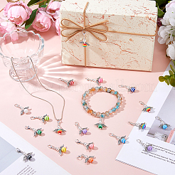 84Pcs 14 Colors ABS Plastic Imitation Pearl Pendant Decoration&nbsp;HJEW-FH00101